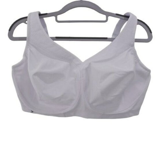 NWOT Glamorise Plus Size Magic Lift Seamless Sport Bra Size 38F White 1006 - Picture 1 of 5